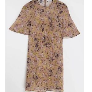 & Other Stories || ditsy floral print mini dress in yellow